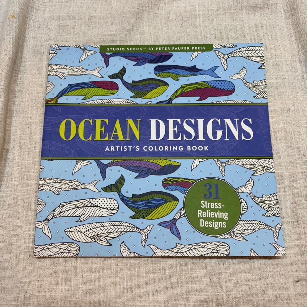Peter Pauper‎ Press Ocean Designs Artist Coloring Book 31 Stress Relief Designs